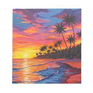 Bloco de Notas Pôr do Sol Tropical