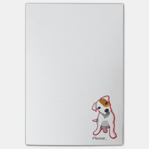 Bloco De Notas "Por favor" notas de post-it de Jack Russell