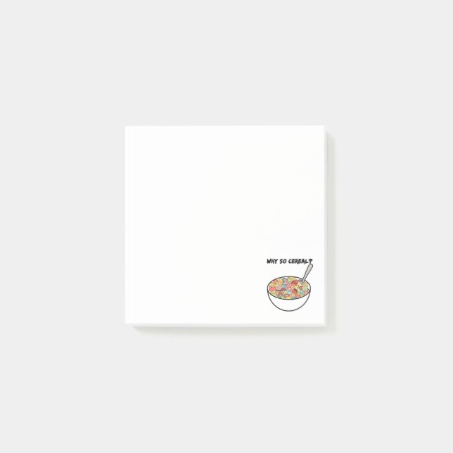 Bloco De Notas Por que tão cereal? (Frente)