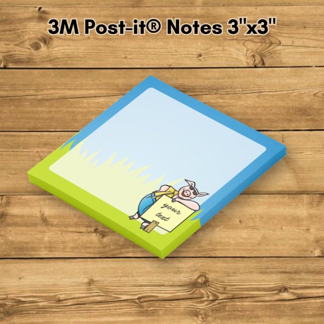 Bloco De Notas Porco com Placa (Criador carregado)