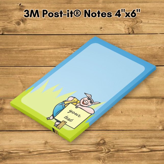 Bloco De Notas Porco com Placa (Criador carregado)