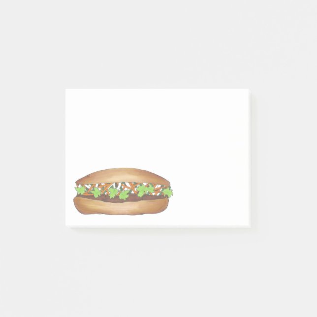 Bloco De Notas Pork Banh Bahn Mi Sandwich Comida Vietnamita (Frente)