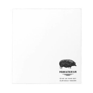 Bloco De Notas Porkatarian - dê-nos nosso bacon diário