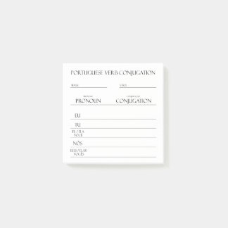 Bloco De Notas Português | Prática de Conjugação de Verbos