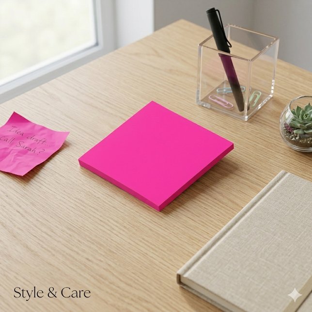 Bloco De Notas Positivamente Rosa Simples 3" Quadrado (Positively Pink Simple 3 Square Post-it Notes)