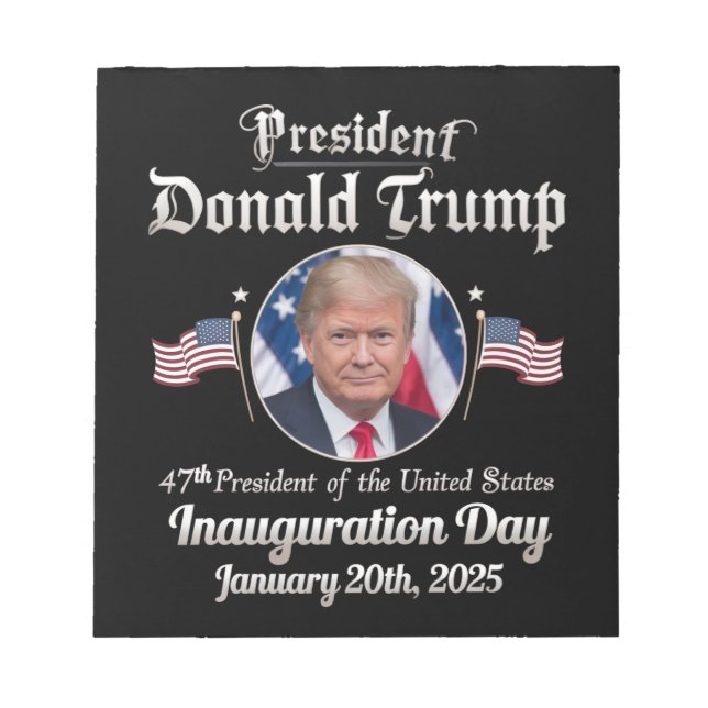 Bloco De Notas Posse do presidente Trump 2025 47º Presidente dos  (Frente)