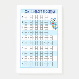 Bloco De Notas Posso Adicionar Frações - Notas Azuis de Posto