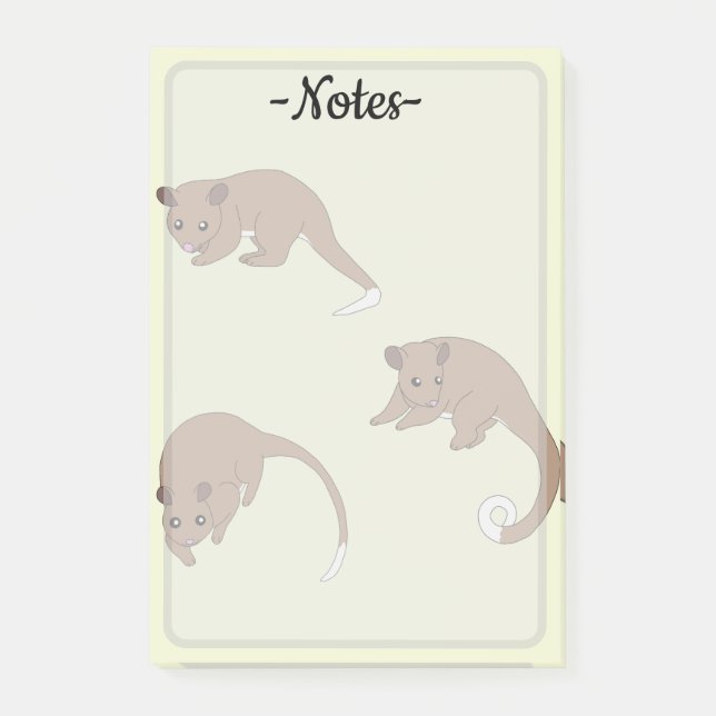 Bloco De Notas Possums de Cauda Anelada (Frente)