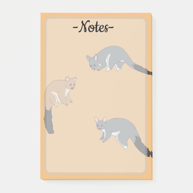 Bloco De Notas Possums de Cauda Espessa (Frente)