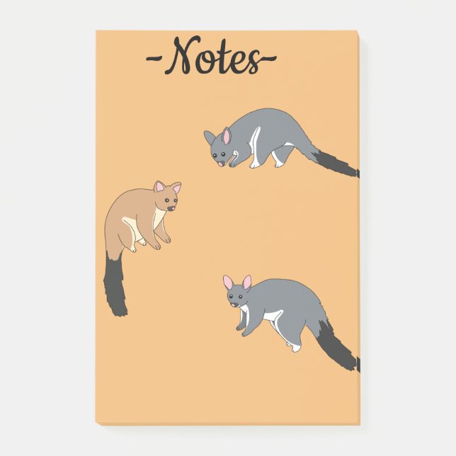 Bloco De Notas Possums de Cauda Espessa (Frente)