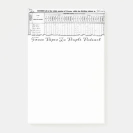 Bloco De Notas Post-it 1830 do recenseamento FPPP