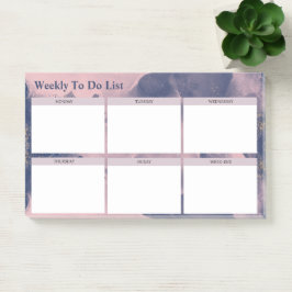 Bloco De Notas Post-it® Aquarelle Moderne Weekly To Do List