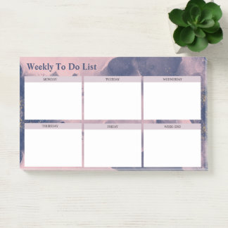 Bloco De Notas Post-it® Aquarelle Moderne Weekly To Do List