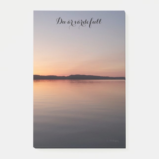 Bloco De Notas Post it block med solnedgång (Frente)