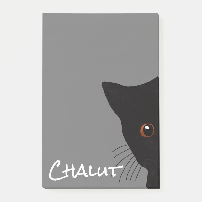 Bloco De Notas Post-It chat noir (Frente)