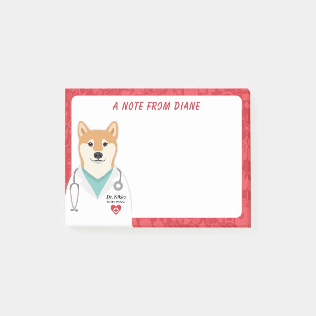 Bloco de Notas Post-it de Cachorro (Frente)