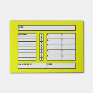Bloco De Notas Post-it do perseguidor do objetivo