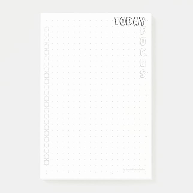 Bloco De Notas Post-it® Dot-Grid Klebezettel 10*15 Today Focus EA (Frente)