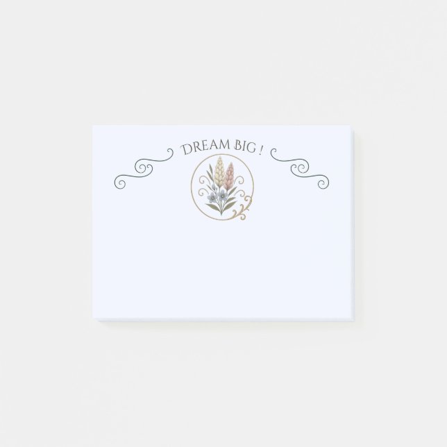 Bloco De Notas Post-it,, floral and sophisticated. (Frente)