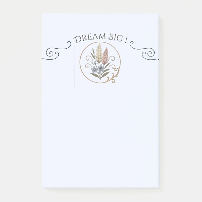 Bloco De Notas Post-it medium floral and sophisticated. (Frente)