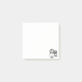 Bloco De Notas Post-it Notes | Coelhinho de casal fofo