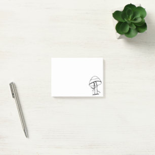 Bloco De Notas Post-It Notes Cogumelo Gangster Com Um Katana