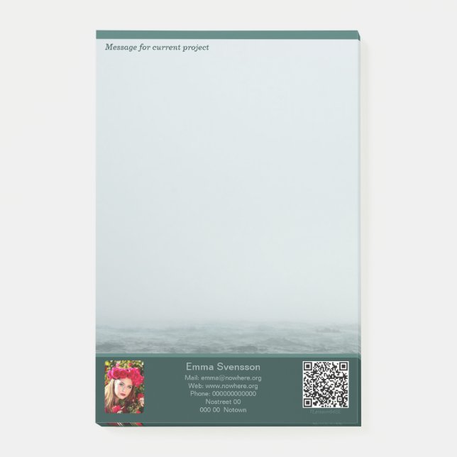 Bloco De Notas Post-it Notes — Connect, Sea mist (Frente)