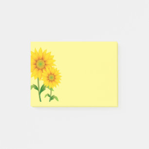 Bloco De Notas Post-it-Notes-Girassóis