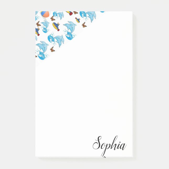 Bloco De Notas Post-it Notes Golfinho (Frente)