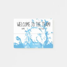 Post-it novo bem-vindo do colega de trabalho do