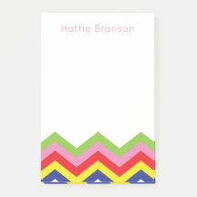 Bloco de Notas Post-It Personalizado com Chevron M