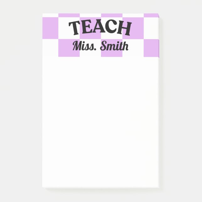 Bloco De Notas Post-it personalizável para professores (Frente)