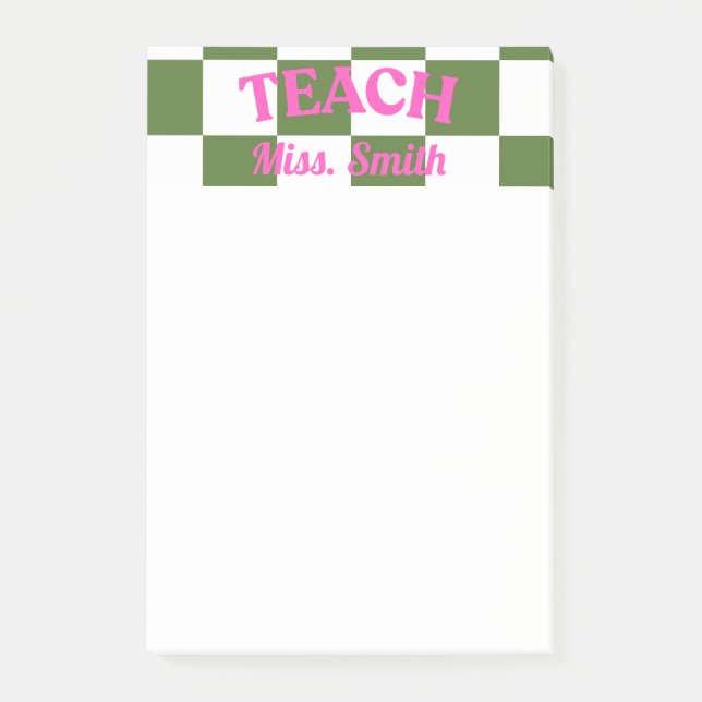 Bloco De Notas Post-it personalizável para professores (Frente)