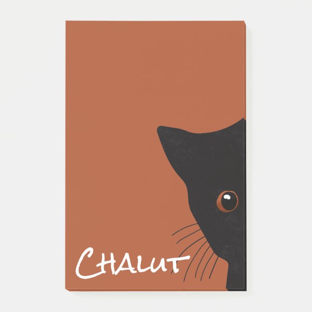 Bloco De Notas Post-it® Post-It chat noir (Frente)