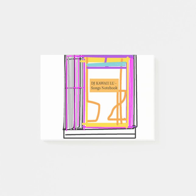 Bloco De Notas Post-it SUPPORT DJ KAWAII LU (Frente)