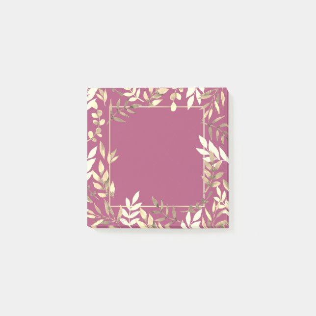 Bloco De Notas Post-it® Très beau motif de feuilles (Frente)