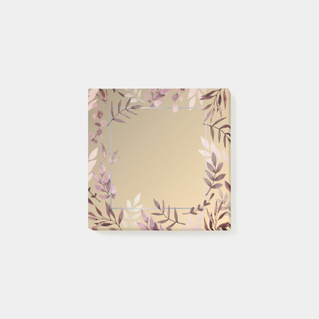 Bloco De Notas Post-it® Très beau motif de feuilles (Frente)