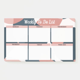 Bloco De Notas Post-it® Weekly To Do List Minimaliste Moderne 
