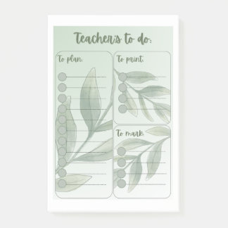 Bloco De Notas Post-its diários para professores