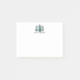 Bloco De Notas Post Its Personalizados | Pinhos Minimalistas Rúst