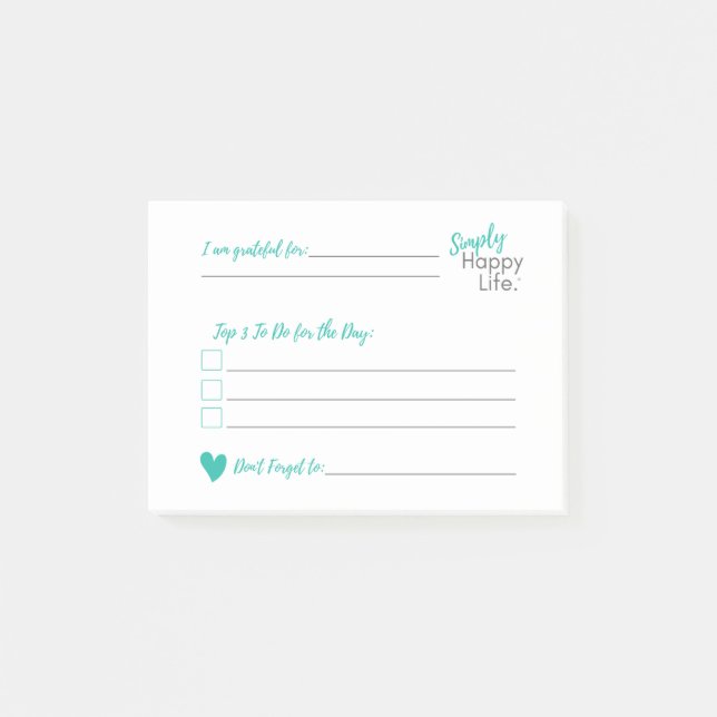 Bloco De Notas posta diária, nota gratidão (Frente)