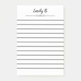 Bloco De Notas Postar Branco Personalizado As Notas Com Linhas