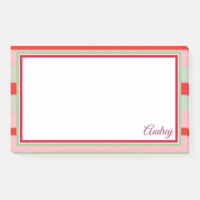 Bloco De Notas Postar Nota De Ti Para Audrey Ou Você (Frente)