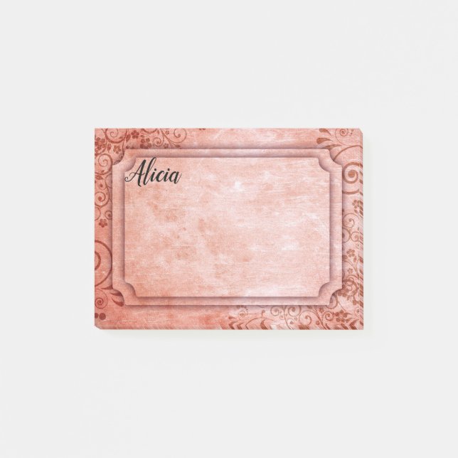 Bloco De Notas postar personalizado anotar estilo vintage (Frente)