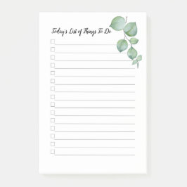 Bloco De Notas Poste a lista de coisas a fazer das videiras verde