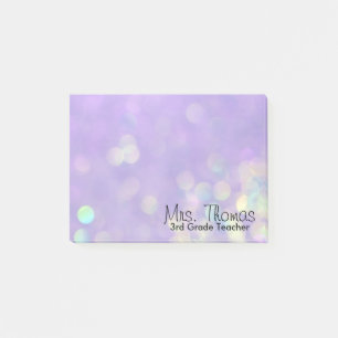 Bloco De Notas Poste De Bokeh Notas 4x3 (Roxo)