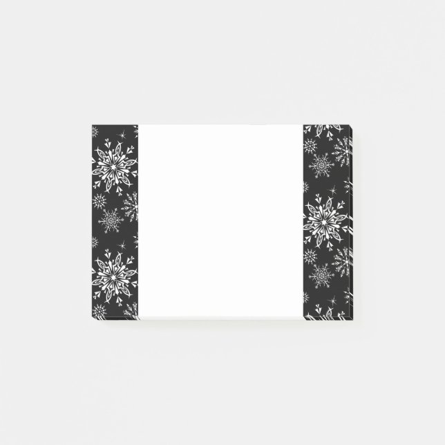 Bloco De Notas Poste-o em Notas-Flocos de Neve (Frente)