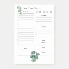 Bloco De Notas Poste-o Notas 4"x6" Objetivos Diários, Planejament