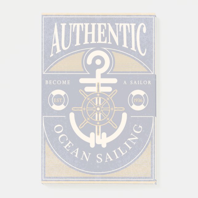 Bloco De Notas Poster da navigação do vintage (Frente)