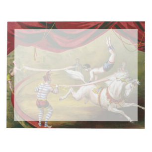 Bloco De Notas Poster de Circo Mostrando Acrobat Executando Em Ca